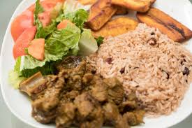 Curry Goat Rice & Plantain 